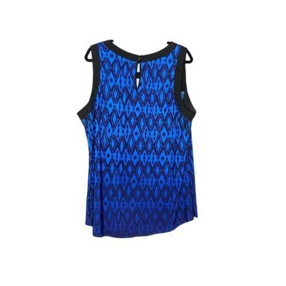 Lane Bryant Black and Blue  Print blouse  22/24 - Picture 2 of 5